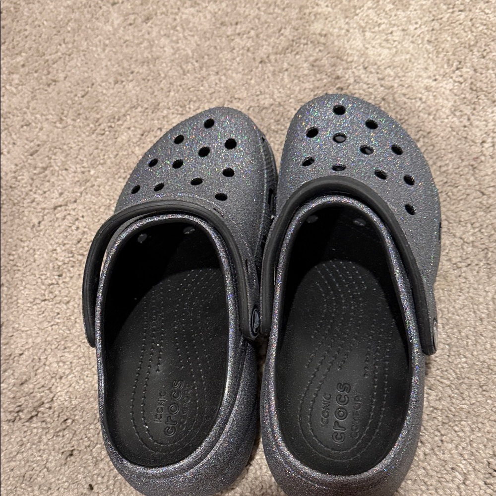 CROCS sparkly shoes